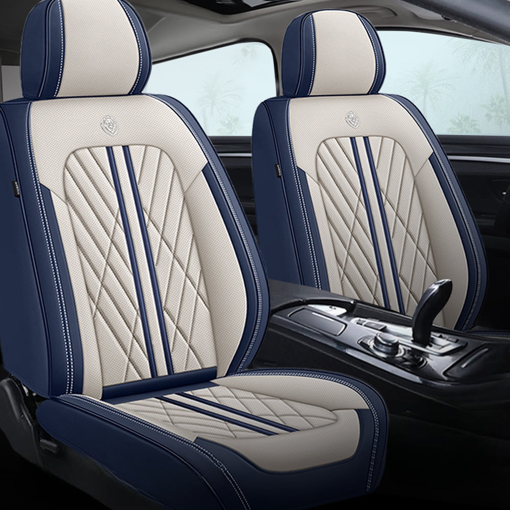 Prestige Executive Seat Cover – Beige & Blue