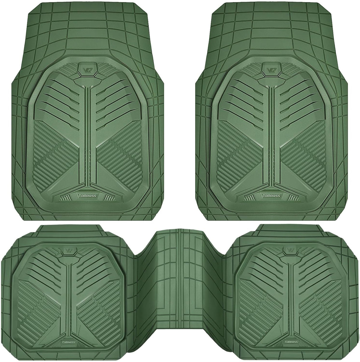 Universal Car Mat Set- Olive Green